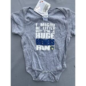 NWT MLB Milwaukee Brewers Baby Bodysuit Gray Size 18 Months